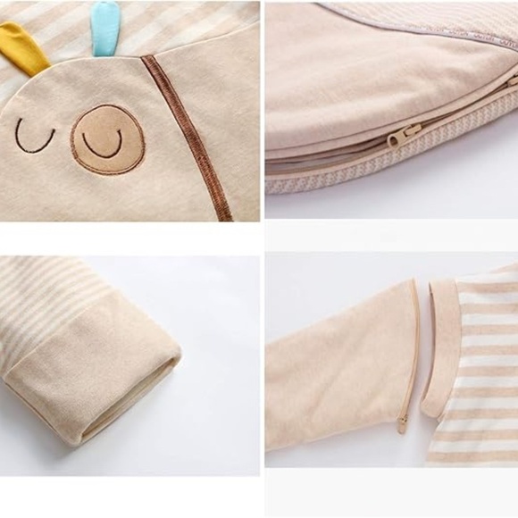 OuYun Baby Organic Sleeping Bag Detachable Sleeve Wearable Blanket - Picture 2 of 13